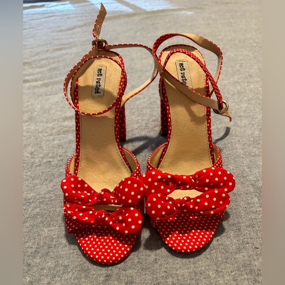 SOLD!!! Not Rated Red Polka Dot Heels